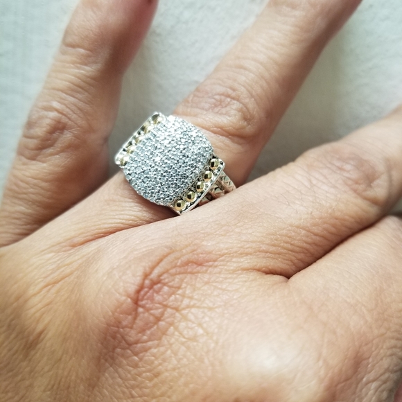 Effy 18k sterling silver diamond  wheaton ring - Picture 11 of 16